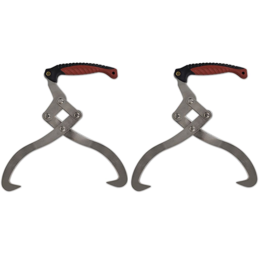 Pinces À Bûches 2 Pcs Avec Manche En Tpr
