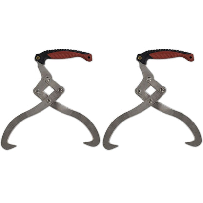 Pinces À Bûches 2 Pcs Avec Manche En Tpr