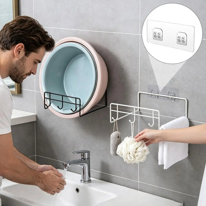 4 Pieces Shower Shelf Adhesive Replacement Bathroom Organizer Sticky Pads for Apartment, House, Bedroom, Tile, RV, Sinks