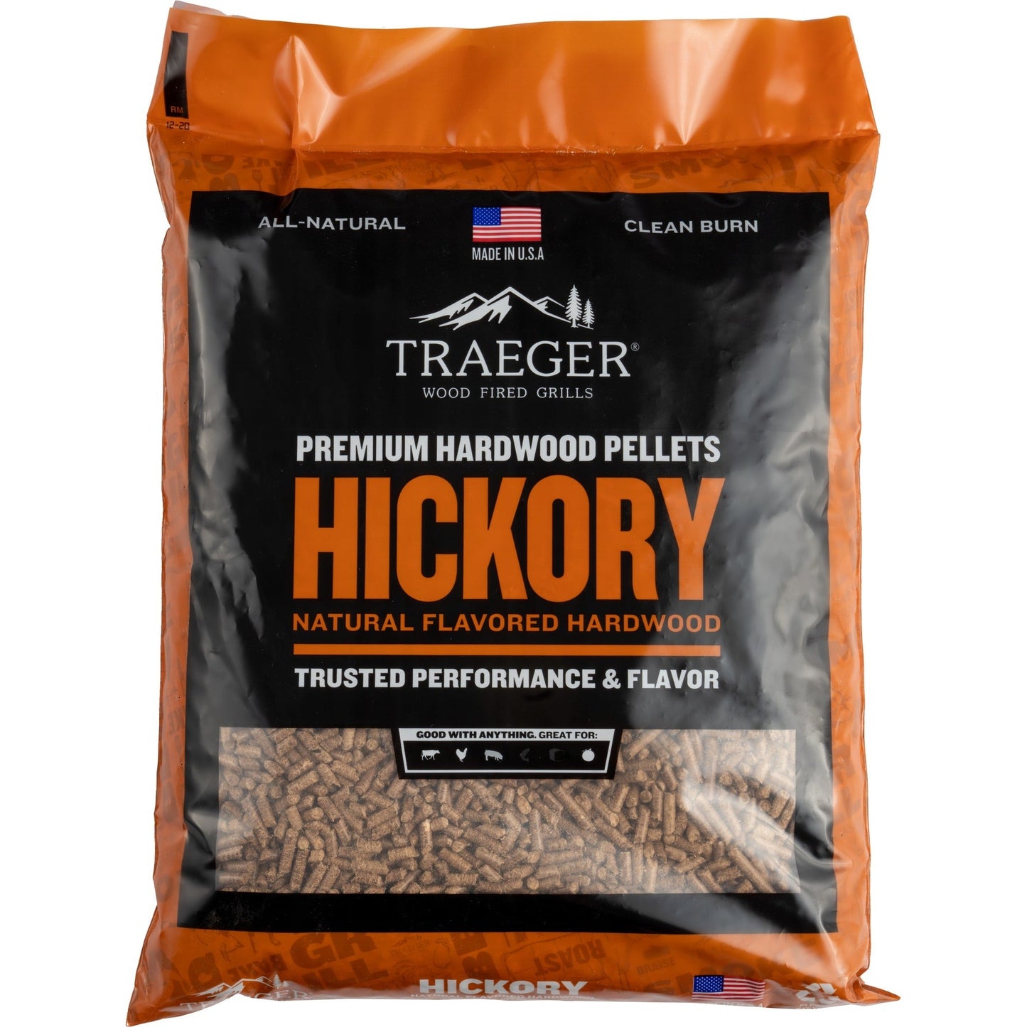 Traeger Hickory Hardwood Fuel Pellets (9 kg)